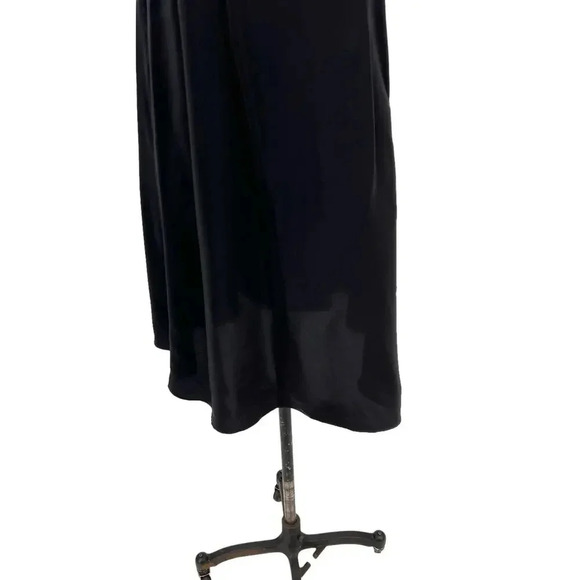 Amanda Uprichard Mini Dress Sleeveless Choker Neck Keyhole Silk Black Size Large - Picture 9 of 11